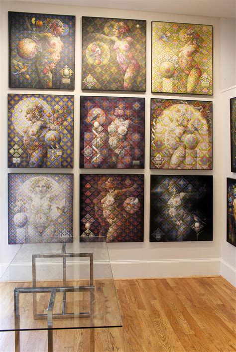 Guy Robinson - "Flora #11" - Geometric Surrealist Painting - Nude