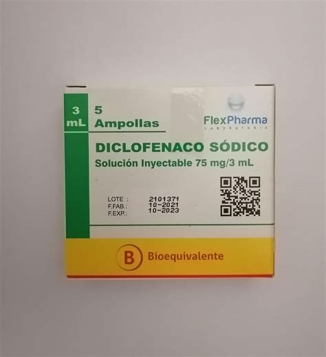 Diclofenaco S Dico Inyectable Mg Ml Ampollas Farmacia