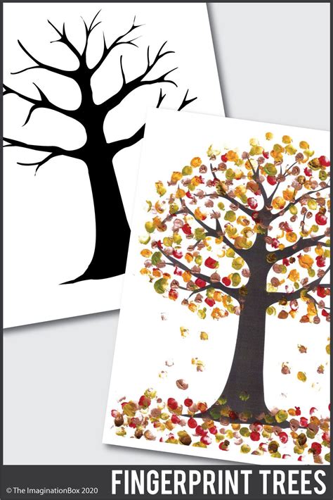 Download This Magical ‘fall Fingerprint Trees Printable Painting