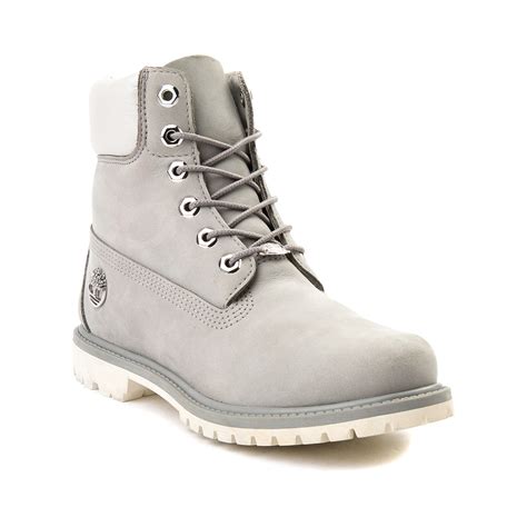 Womens Timberland 6 Metallic Collar Premium Boot Gray 538408