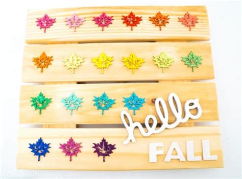 DIY Colorful Hello Fall Sign - Made with HAPPY - Colorful Fall Decor