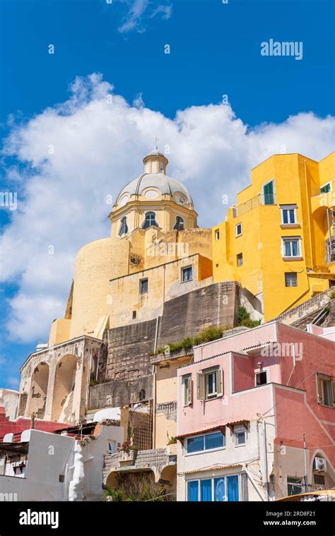 Santa Maria Delle Grazie Church Among Colourful Houses In The Fishing