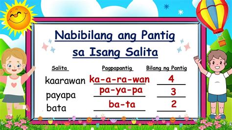 Pagbasa Ng Mga Salitang May Apat Na Pantig Part 59 Off