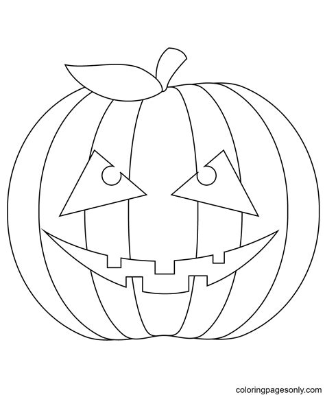 Jack O Lantern Coloring Pages Printable For Free Download