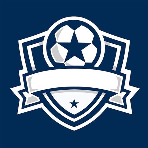 Vetor De Modelo De Logotipo De Emblema De Futebol De Futebol Premium