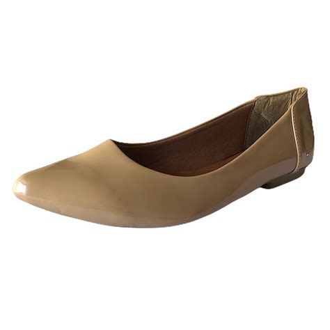 Sapatilha Feminina Bico Fino Básica Bege Nude Shopee Brasil