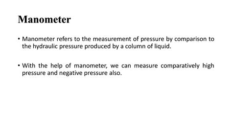 Types of manometers | PPT