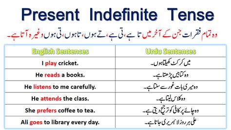 Present Indefinite Tense In Urdu And English Muftilm