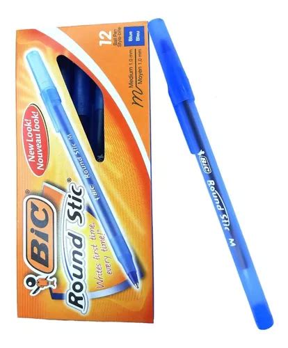 Boligrafo Lapicera Bic Round Stic Caja X 12 Unidades Azul