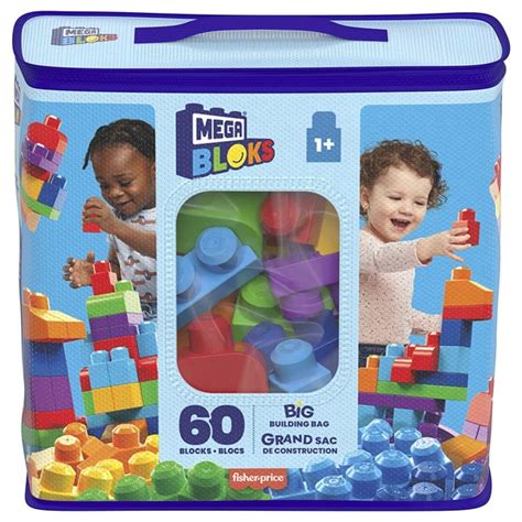 Grand Sac De Construction Mega Bloks 60 Briques Bleu Mega Bloks