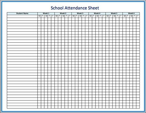 Tips For Creating An Effective Student Attendance Sheet Template ...