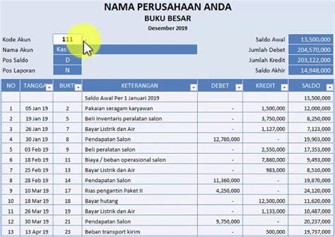 Aplikasi Excel Buku Kas Siap Pakai Bonus Gratis Indonesia