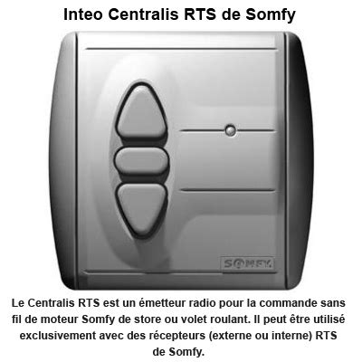 Volet Roulant Avec Commande SOMFY Centralis RTS Descend Tout Seul