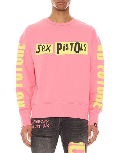 Cult Of Individuality Sex Pistols Graphic Sweatshirt In Pink For Men Lyst