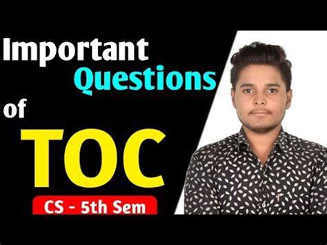 Toc Important Questions Theory Of Computation Important Questions