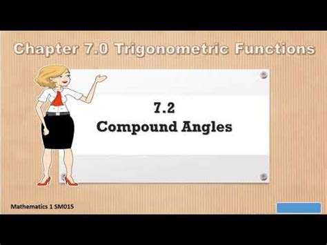 Compound Angles Formula Trigonometry YouTube