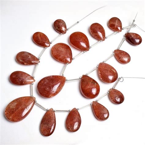 Natural Sunstone Smooth Pear Shape Shyama Gems