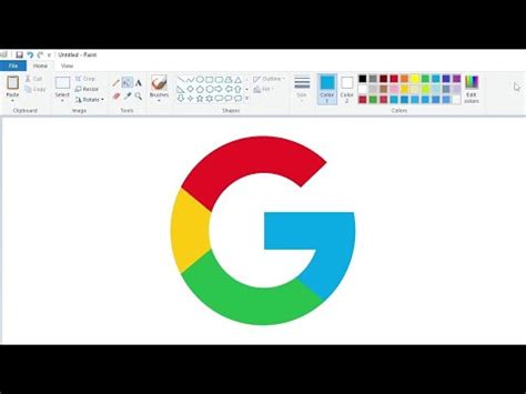 How To Draw Google Logo In MS Paint Easy Step By Step Drawing YouTube