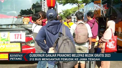 Momen Gubernur Ganjar Melepas Pemudik Jateng Dari Jabodetabek Dalam