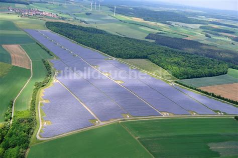 Thüngen aus der Vogelperspektive Solarpark Thüngen in Bayern