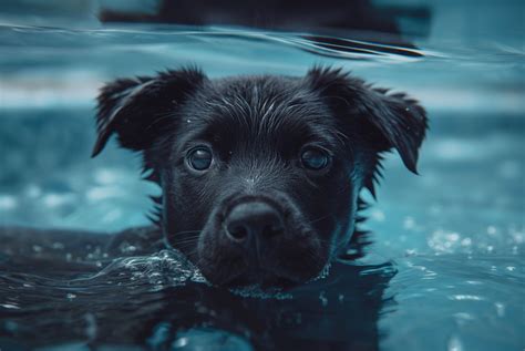 Wallpaper Dog, 5k, 4k wallpaper, puppy, black, underwater, funny, animal, pet, water bubbles, OS ...