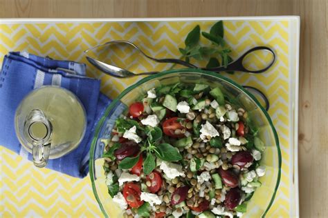 Greek Lentil Salad Lentils Org