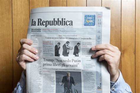 La Repubblica Italian Newspaper Editorial Image - Image of medium, background: 133060585