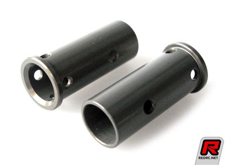 red rc serpent  lightweight front wheel axles