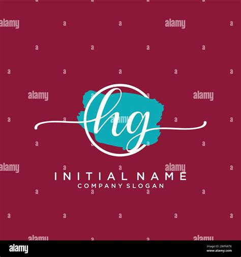 HG Initial Handwriting Logo With Circle Stock Vector Image Art Alamy