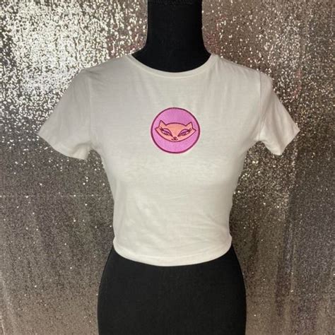 Hand Crafted Tops Custom Embroidered Bratz Jade Logo Baby Tee Made