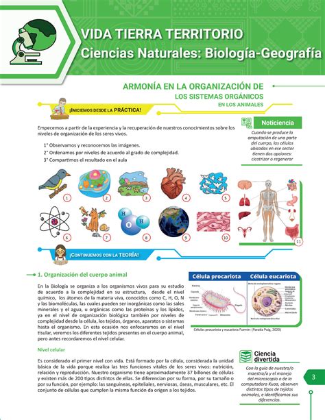 3ro Año primer trimestre cartilla Primer Trimestre Biología