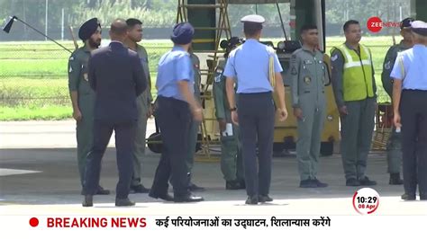 President Droupadi Murmu Arrives At Tezpur Air Force Station In Sukhoi