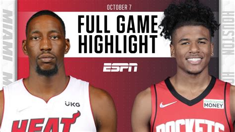 Miami Heat At Houston Rockets Full Game Highlights YouTube