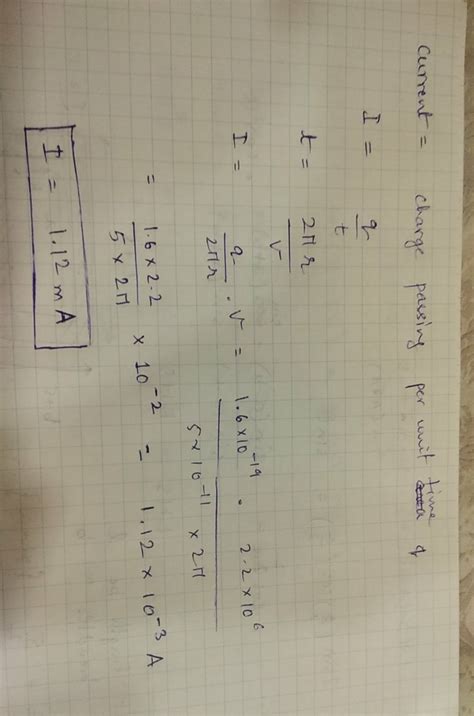 Example 12 The Radius Of The First Orbit Of Hydrogen Atom Is 0 5 A The Electron Moves In An