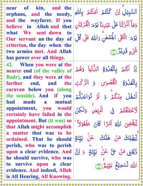 Surah Al Anfal With English Translation