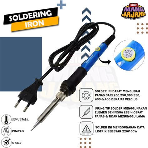 Jual Solder Listrik Iron 60W Adjustable Temperatur 200 450 C