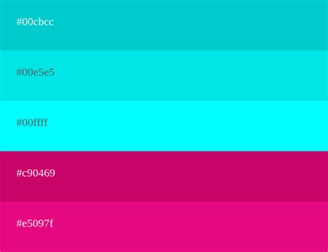 Cyan Color Palette Codes Combinations And Schemes