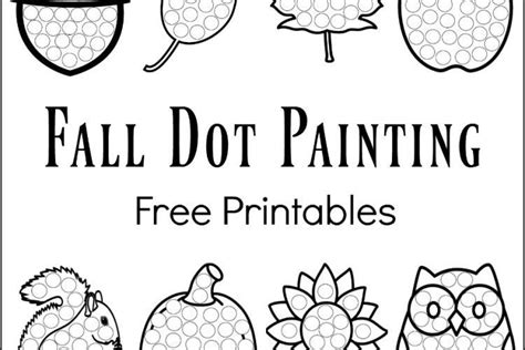 Fall Dot Painting Printables