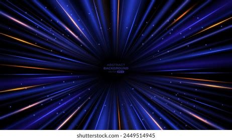 Abstract Blue Light Rays Glowing Beams Stock Vector Royalty Free