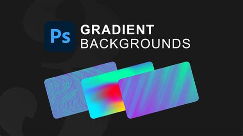 3 different gradient backgrounds in Photoshop | Photoshop video ...