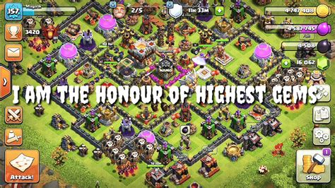 Honour Of Highest Gems In The World Lets Push To Legend Clash Of Clan