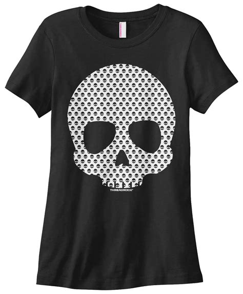 Classic Womens Skull Made Of Skulls T Shirt Halloween Skull Design Tops Hot Sales Tee T Shirts