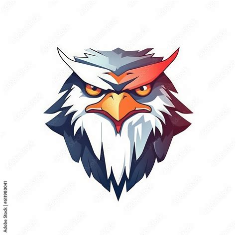 Double Exposure Falcon Logo in Flat Cartoon Style for Esports ...