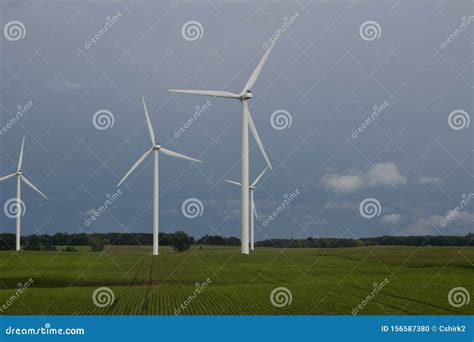 Giant Wind Turbine Blades In Montana Royalty-Free Stock Photography ...