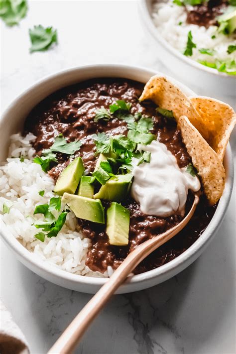 Vegan Slow Cooker Black Bean Soup Emilie Eats