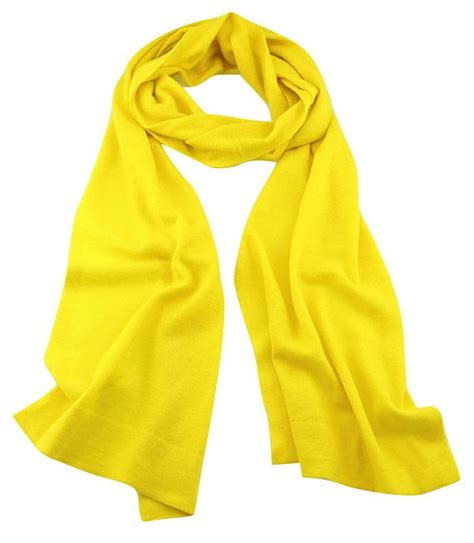 Yellow Scarf In Cashmere Colorful And Skinny This Unique Etsy