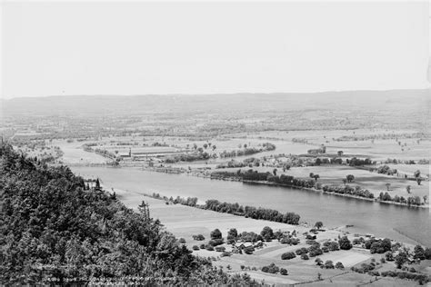 The Oxbow From Mount Holyoke Hadley Mass Lost New England