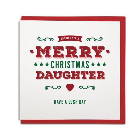 Merry Christmas Daughter Geordie Card – Geordie Gifts