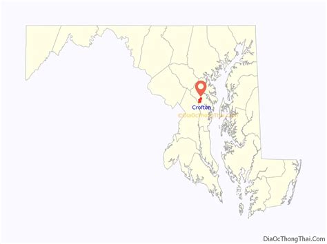 Map of Crofton CDP, Maryland - Thong Thai Real