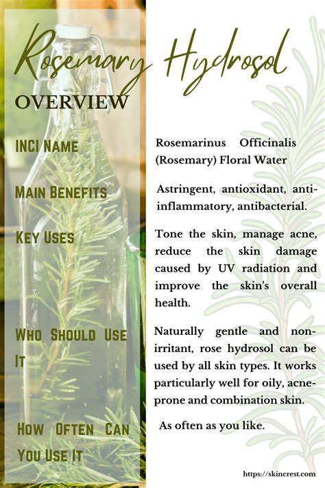 Rosemary Hydrosol For Skin Benefits Uses And Where To Find It Skincrest